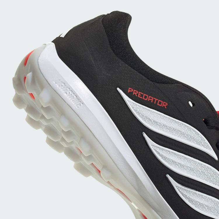 adidas adidas PREDATOR PRO Fu&szlig;ballschuh, Rollrasen, Fu&szlig;ballschuhe - Core Black / Cloud White / Lucid Red - 5 | SportScheck