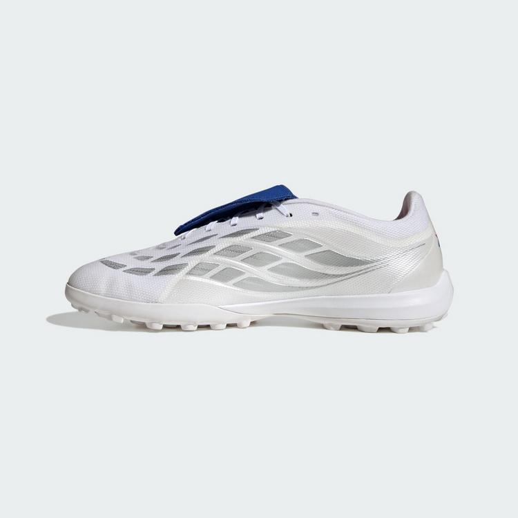 adidas adidas PREDATOR LEAGUE Fold-Over Tongue Turf Fu&szlig;ballschuhe - Cloud White / Zero Metalic / Royal Blue - 4 | SportScheck