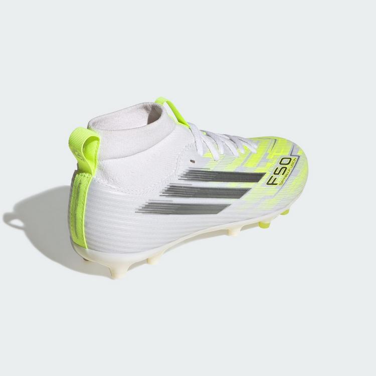 adidas adidas F50 SPARKFUSION LEAGUE Mid Cut Firm Fu&szlig;ballschuhe Kinder - Cloud White / Iron Metallic / Hi-Res Yellow - 3 | SportScheck