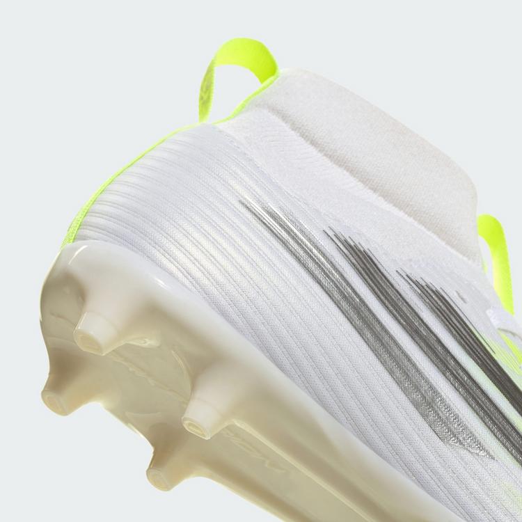 adidas adidas F50 SPARKFUSION LEAGUE Mid Cut Firm Fu&szlig;ballschuhe Kinder - Cloud White / Iron Metallic / Hi-Res Yellow - 5 | SportScheck