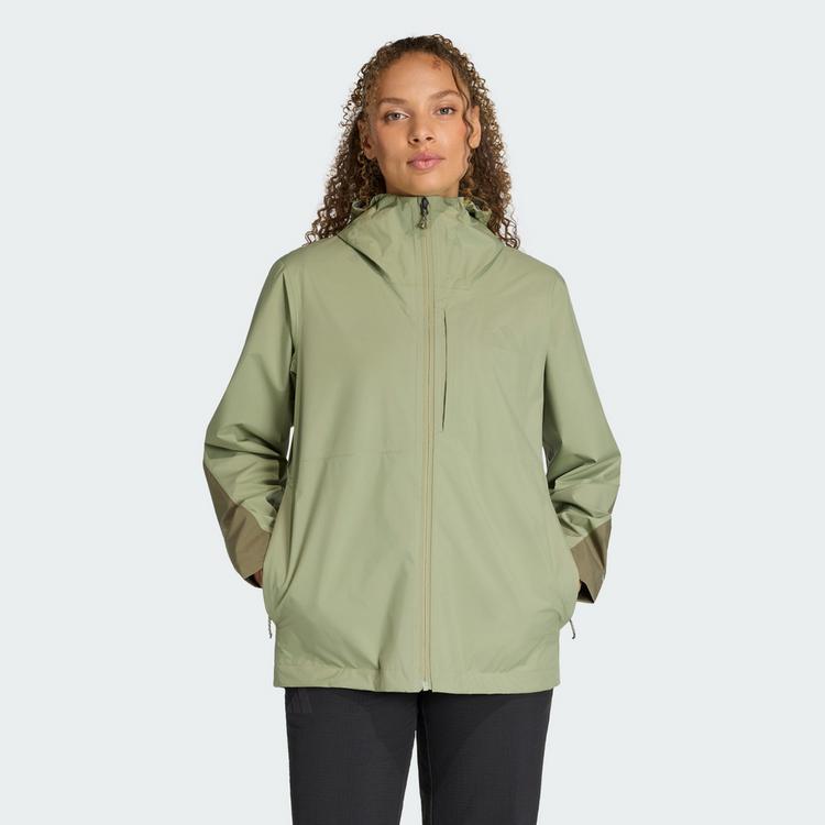 adidas adidas Terrex Multi 2.5 Layer CLIMAPROOF Funktionsjacke Damen - Tent Green / Olive Strata - 0 | SportScheck