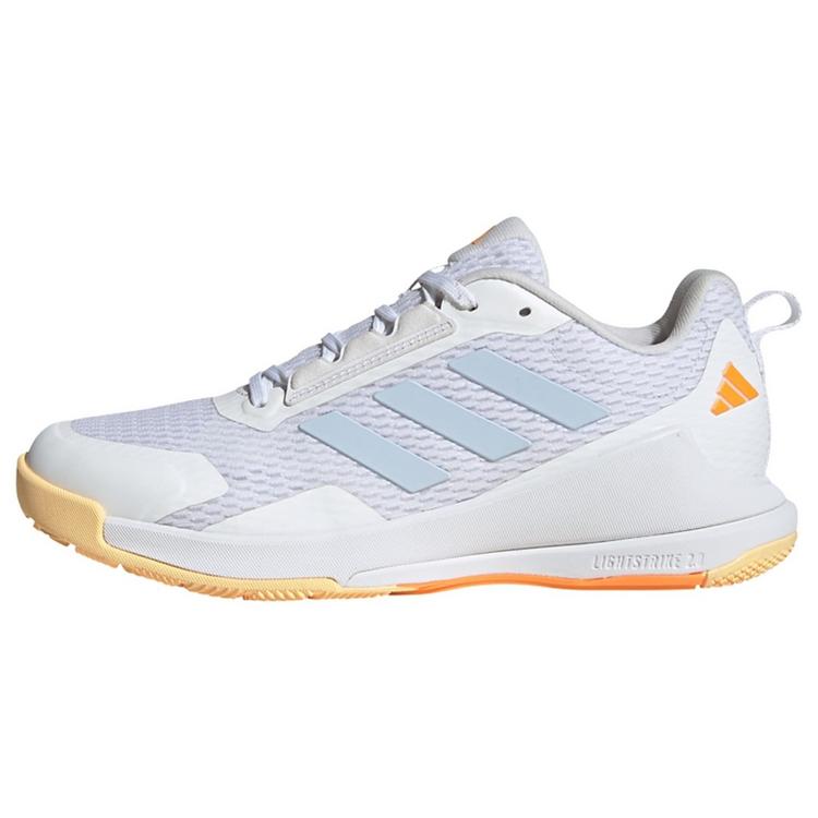adidas adidas Novaflight 2 Indoor Schuh Hallenschuhe Damen - Cloud White / Crystal Sky / Ice Tangerine - 0 | SportScheck