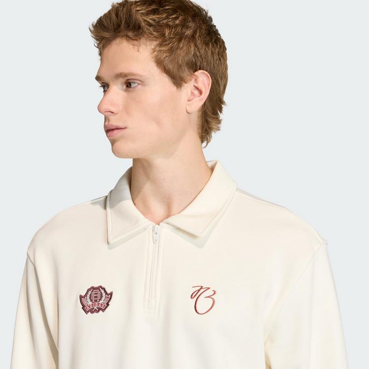 adidas adidas Jude Bellingham Loose Half Zip Sweatshirt Herren - Off White - 0 | SportScheck