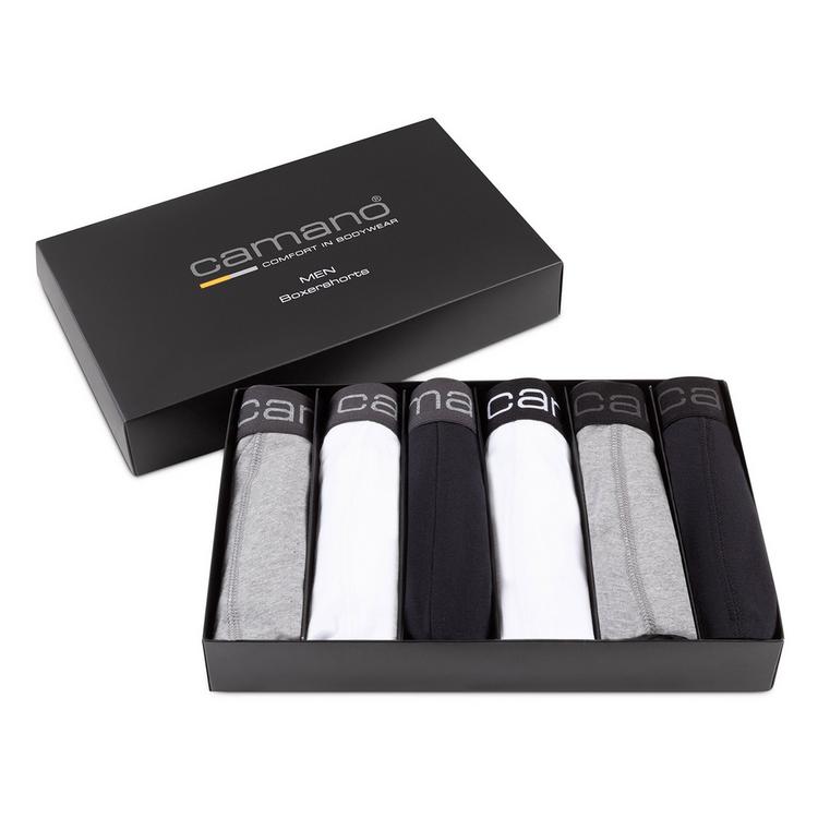 Camano Camano Boxershort Unterhose Herren - Schwarz/Wei&szlig;/Grau - 2 | SportScheck
