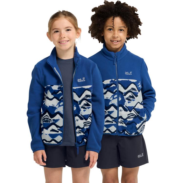 Jack Wolfskin Jack Wolfskin PAW ERA 100 PRINT FZ K Funktionsjacke Kinder - MOUNTAIN PAW blue orchid - 0 | SportScheck