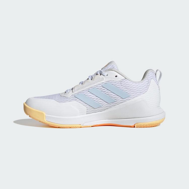 adidas adidas Novaflight 2 Indoor Schuh Hallenschuhe Damen - Cloud White / Crystal Sky / Ice Tangerine - 5 | SportScheck