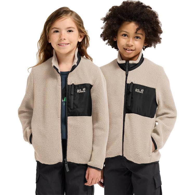 Jack Wolfskin Jack Wolfskin LITE CURL FZ K Fleecejacke Kinder - oyster - 0 | SportScheck