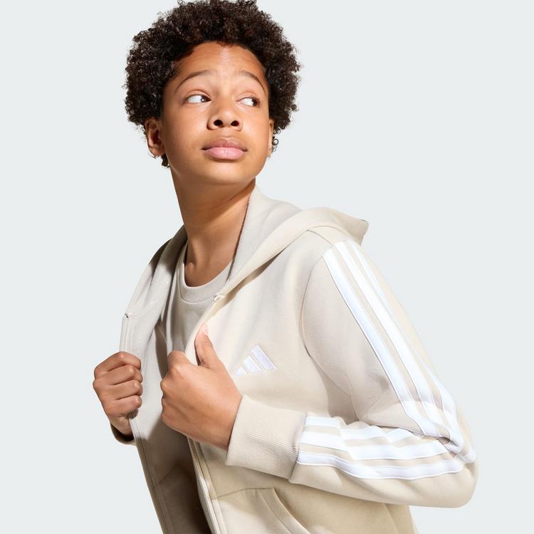 adidas adidas Essentials Kids Kapuzenjacke Hoodie Kinder - Beige / White - 0 | SportScheck