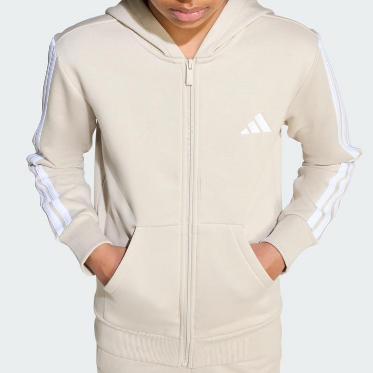 adidas adidas Essentials Kids Kapuzenjacke Hoodie Kinder - Beige / White - 1 | SportScheck