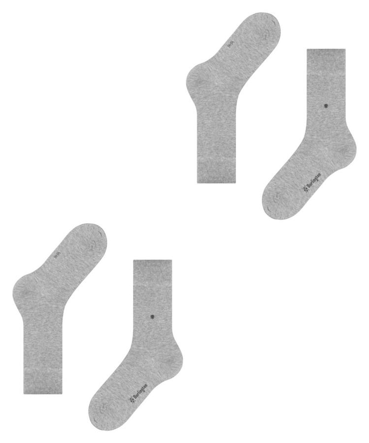 Burlington Burlington Everyday SO 2-Pack Socken Herren - light grey (3400) - 2 | SportScheck