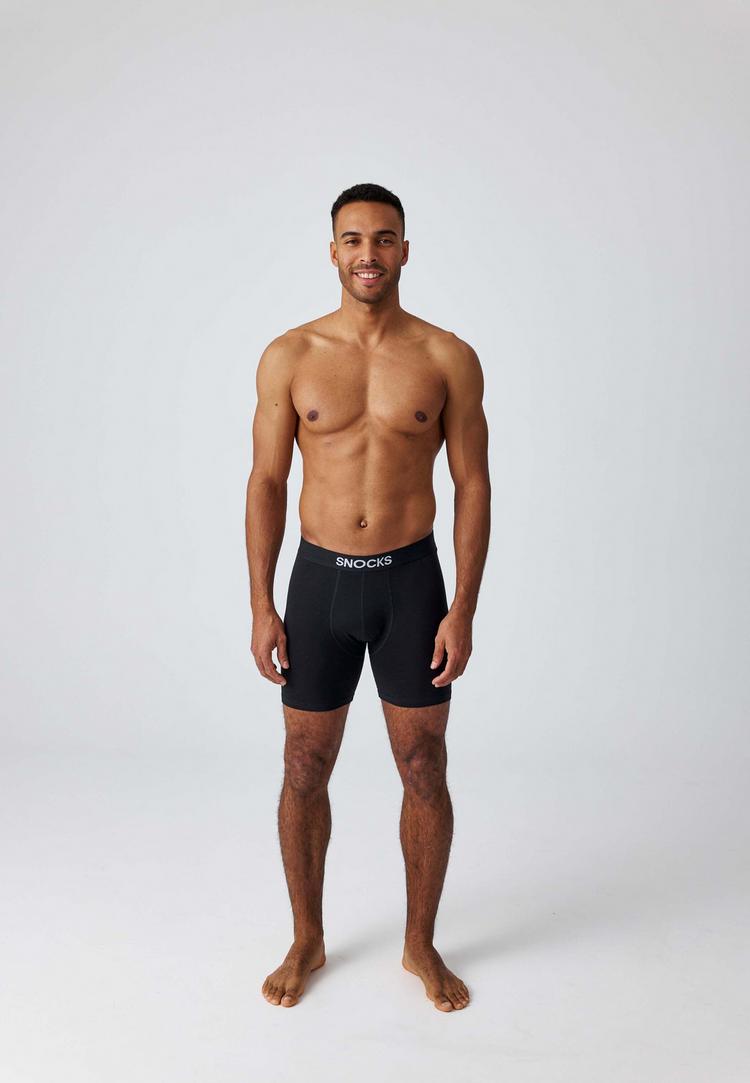 Snocks Snocks Boxershorts mit l&auml;ngerem Bein Unterhose Herren - Mix (Schwarz/Grau/Dunkelblau) - 1 | SportScheck