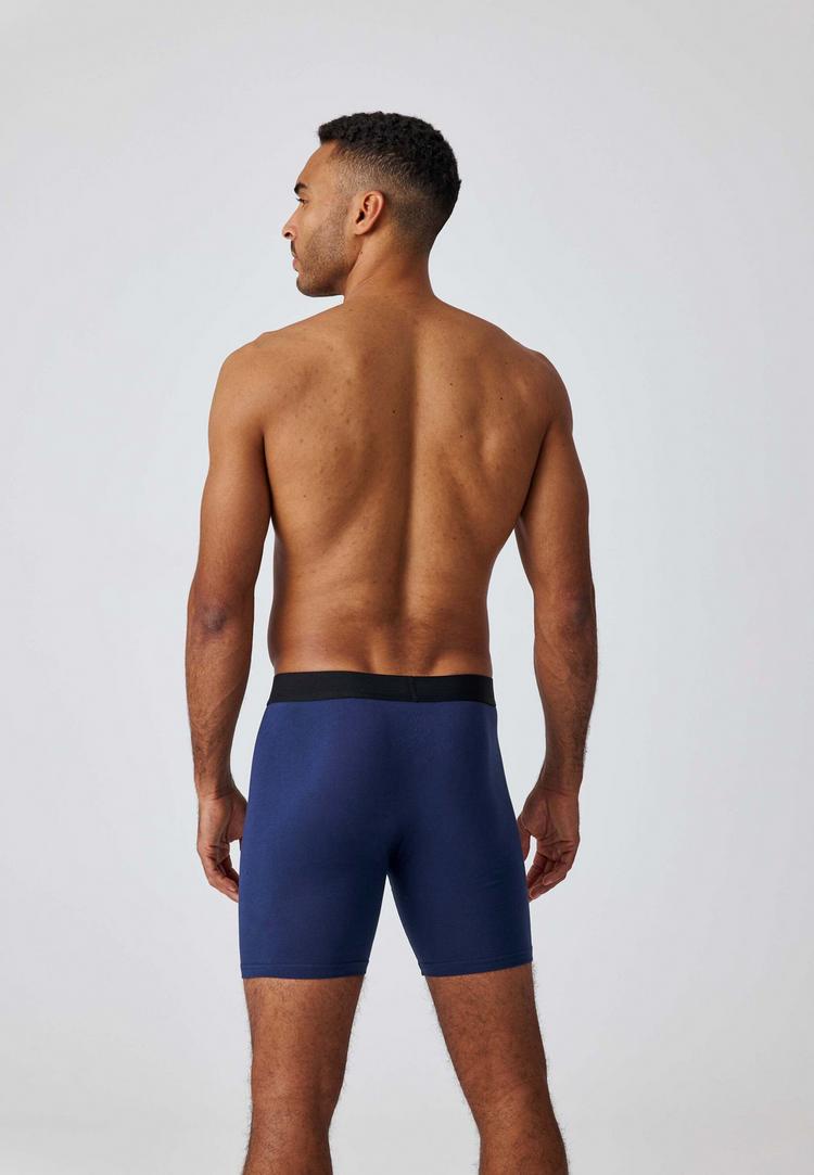 Snocks Snocks Boxershorts mit l&auml;ngerem Bein Unterhose Herren - Mix (Schwarz/Grau/Dunkelblau) - 3 | SportScheck