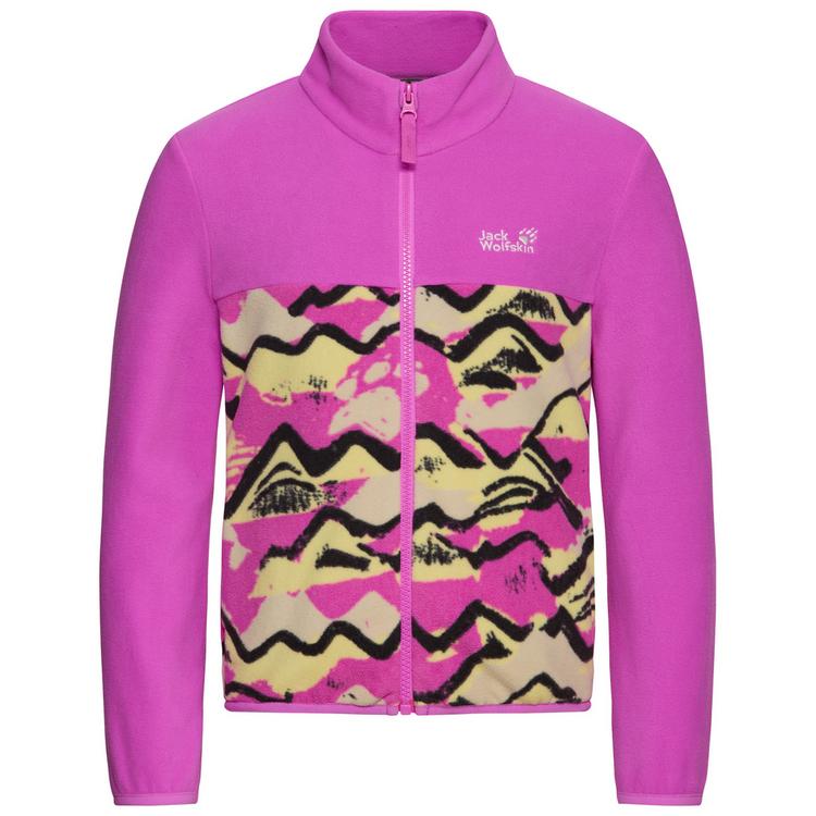 Jack Wolfskin Jack Wolfskin PAW ERA 100 PRINT FZ K Funktionsjacke Kinder - MOUNTAIN PAW foxglove - 0 | SportScheck