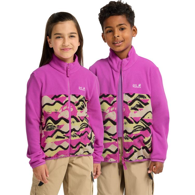 Jack Wolfskin Jack Wolfskin PAW ERA 100 PRINT FZ K Funktionsjacke Kinder - MOUNTAIN PAW foxglove - 0 | SportScheck