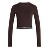 adidas Bauchfreies Hyperglam Longsleeve T-Shirt Damen - Aurora Coffee