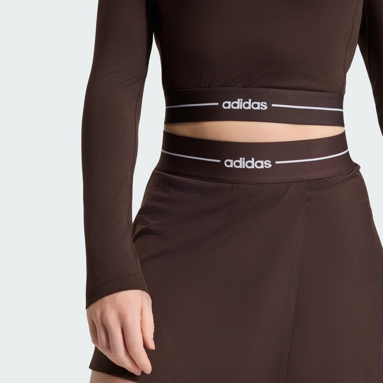 adidas adidas Bauchfreies Hyperglam Longsleeve T-Shirt Damen - Aurora Coffee - 0 | SportScheck