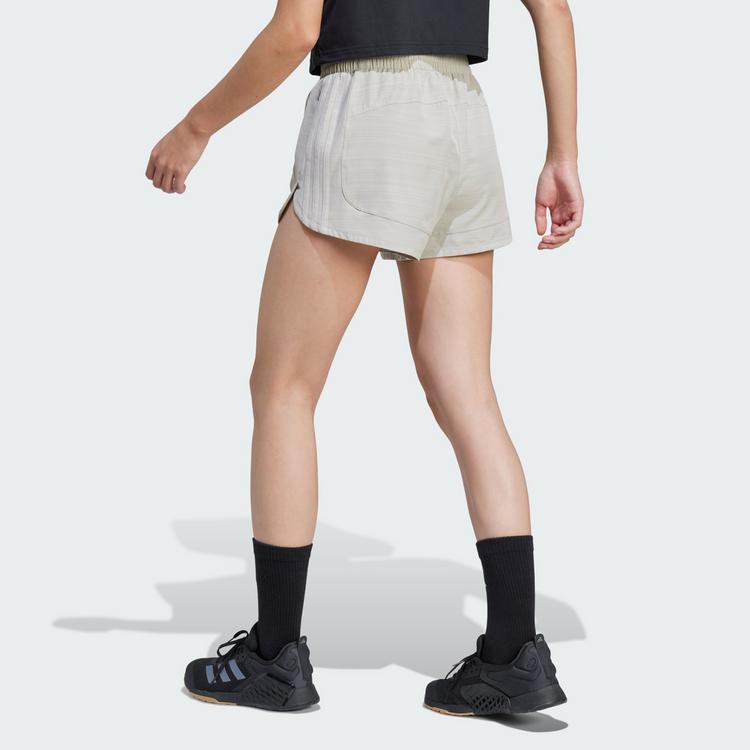 adidas adidas Pacer Training 3-Streifen Woven Funktionsshorts Damen - Wonder Alumina Mel / Beige - 1 | SportScheck