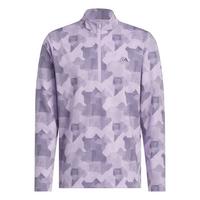 adidas Go-To Printed Quarter-Zip Pullover Sweatshirt Herren - Powder Plum