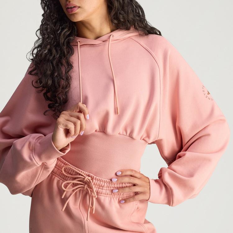 adidas adidas adidas by Stella McCartney Cropped Hoodie Damen - Light Rosewood - 0 | SportScheck