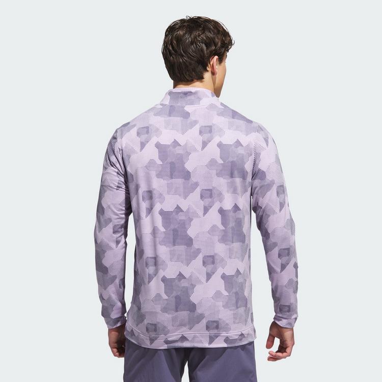 adidas adidas Go-To Printed Quarter-Zip Pullover Sweatshirt Herren - Powder Plum - 1 | SportScheck