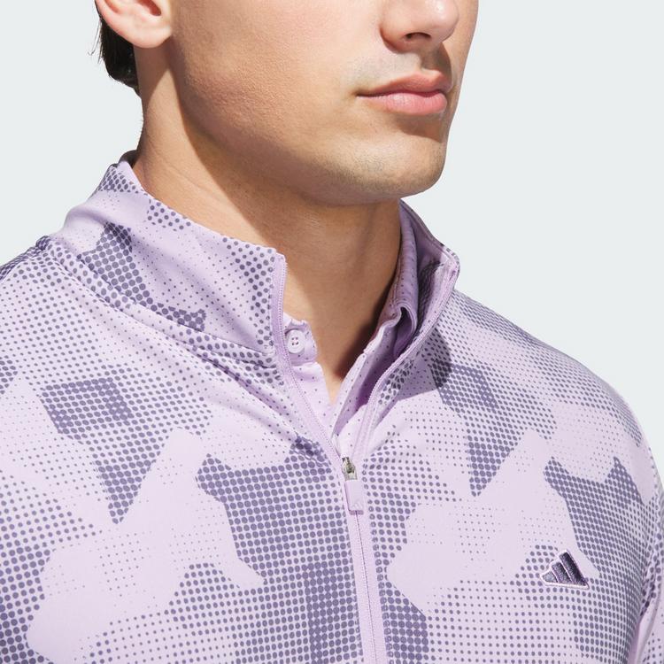 adidas adidas Go-To Printed Quarter-Zip Pullover Sweatshirt Herren - Powder Plum - 0 | SportScheck