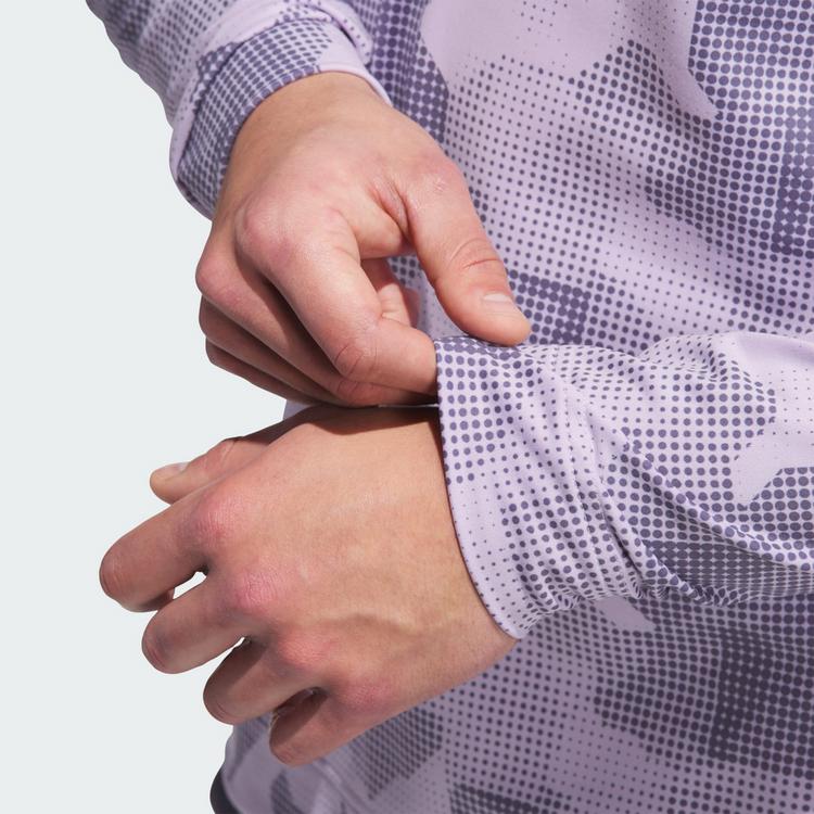 adidas adidas Go-To Printed Quarter-Zip Pullover Sweatshirt Herren - Powder Plum - 1 | SportScheck