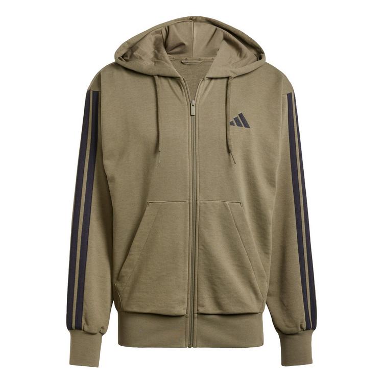 adidas adidas Essentials 3-Streifen French Terry Hoodie Herren - Olive Strata / Black - 0 | SportScheck