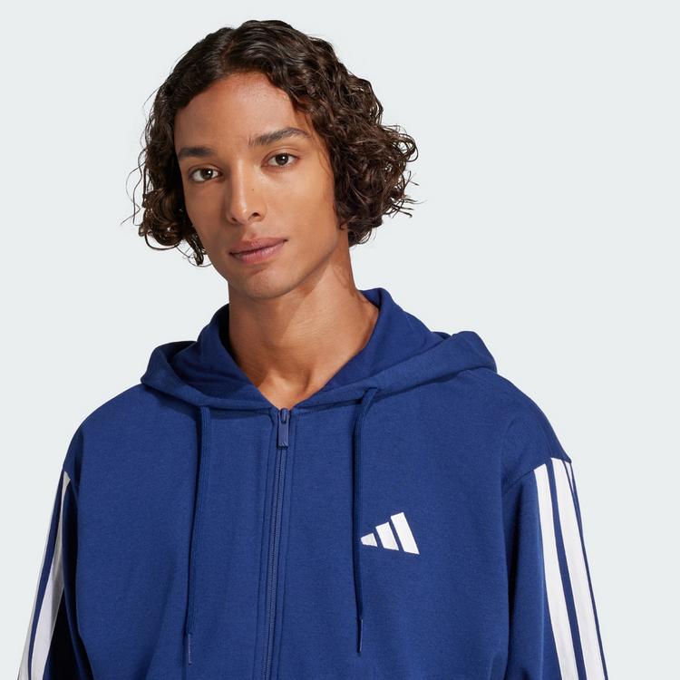 adidas adidas Essentials 3-Streifen French Terry Hoodie Herren - Dark Blue / White - 0 | SportScheck