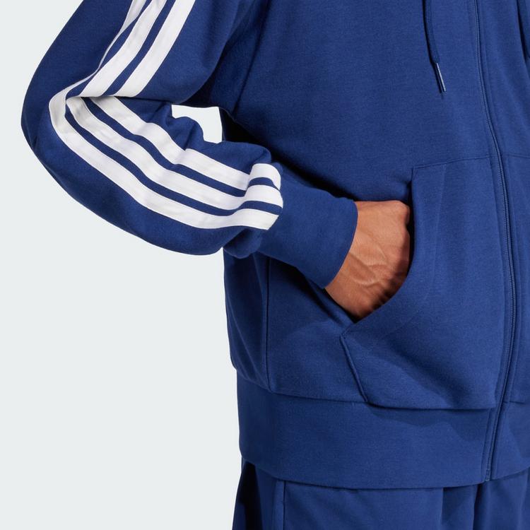 adidas adidas Essentials 3-Streifen French Terry Hoodie Herren - Dark Blue / White - 1 | SportScheck