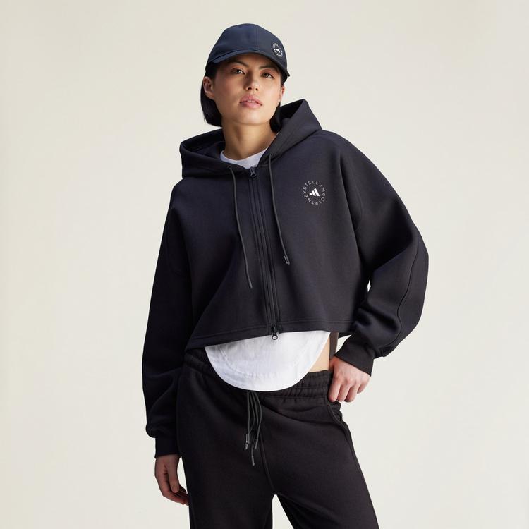 adidas adidas adidas by Stella McCartney Sportswear Hoodie Damen - Black - 0 | SportScheck