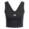 adidas Essentials Small Logo Cotton Lifestyle Croptop Damen - Black / White