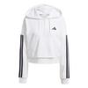adidas Essentials 3-Streifen French Terry Hoodie Damen - White / Black