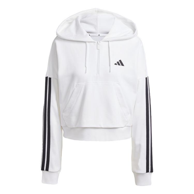 adidas adidas Essentials 3-Streifen French Terry Hoodie Damen - White / Black - 0 | SportScheck