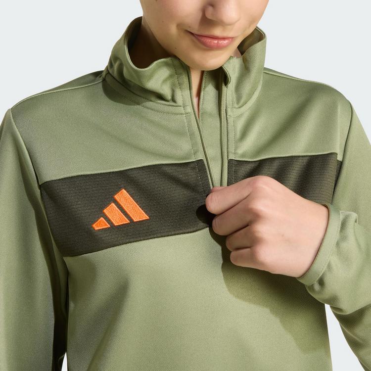 adidas adidas Tiro 25 Essentials Kids Trainingsanzug Kinder - Tent Green / Night Cargo / Impact Orange - 1 | SportScheck