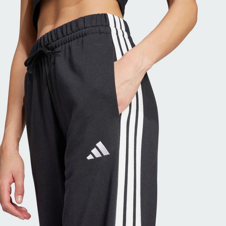adidas adidas Essentials 3-Streifen Open Hem French Trainingshose Damen - Black / White - 0 | SportScheck