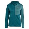 adidas Terrex Xperior CLIMAWARM leichte Fleecejacke Damen - Mystery Green / Preloved Teal