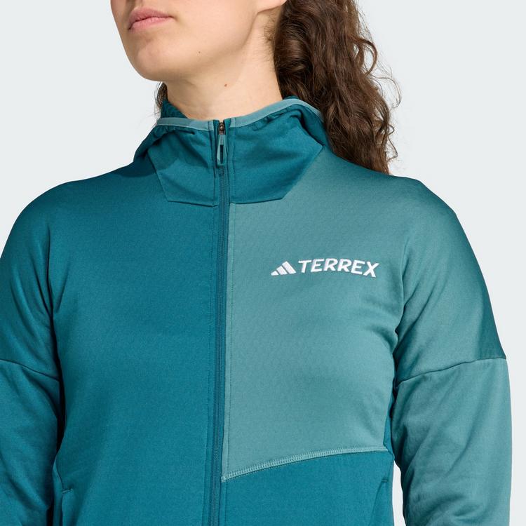 adidas adidas Terrex Xperior CLIMAWARM leichte Fleecejacke Damen - Mystery Green / Preloved Teal - 0 | SportScheck