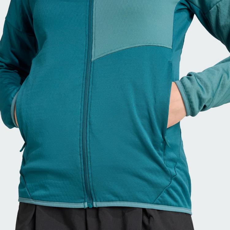 adidas adidas Terrex Xperior CLIMAWARM leichte Fleecejacke Damen - Mystery Green / Preloved Teal - 1 | SportScheck