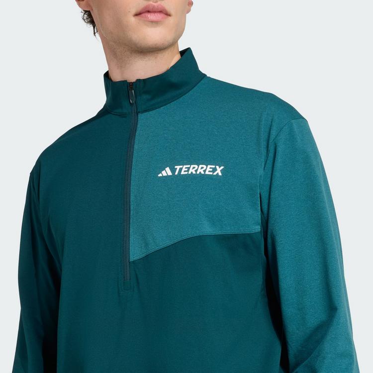 adidas adidas TERREX Multi Climacool 1/2 Zip Funktionsshirt Herren - Aurora Ivy / Mystery Green - 0 | SportScheck