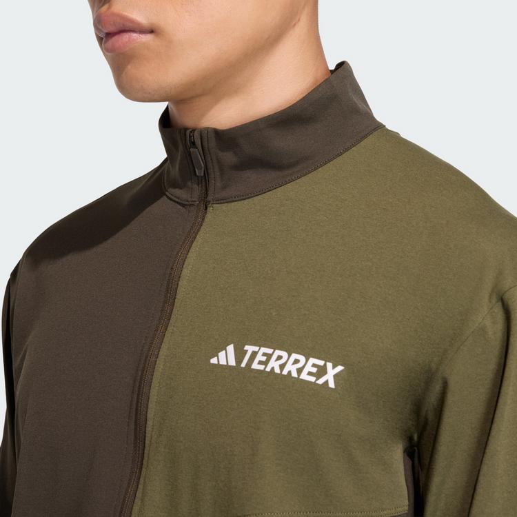 adidas adidas TERREX Multi Climacool 1/2 Zip Funktionsshirt Herren - Shadow Olive - 0 | SportScheck