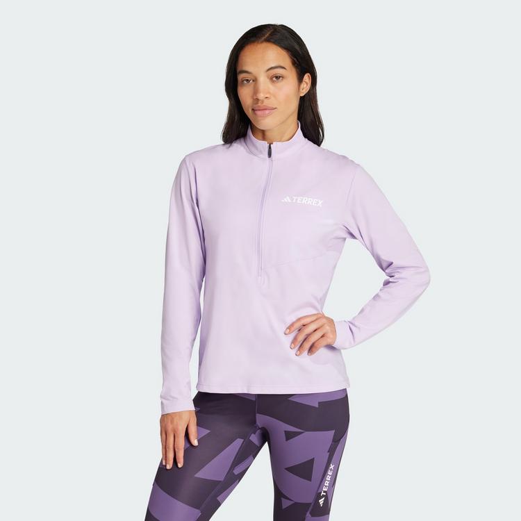 adidas adidas TERREX Multi Climacool 1/2 Zip Funktionsshirt Damen - Powder Plum - 0 | SportScheck