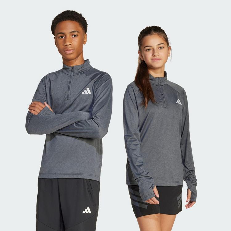 adidas adidas All Sports Favorite 1/4-Rei&szlig;verschluss Langarmshirt Kinder - Black / Grey Three / Reflective Silver - 0 | SportScheck