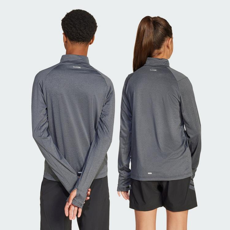 adidas adidas All Sports Favorite 1/4-Rei&szlig;verschluss Langarmshirt Kinder - Black / Grey Three / Reflective Silver - 1 | SportScheck
