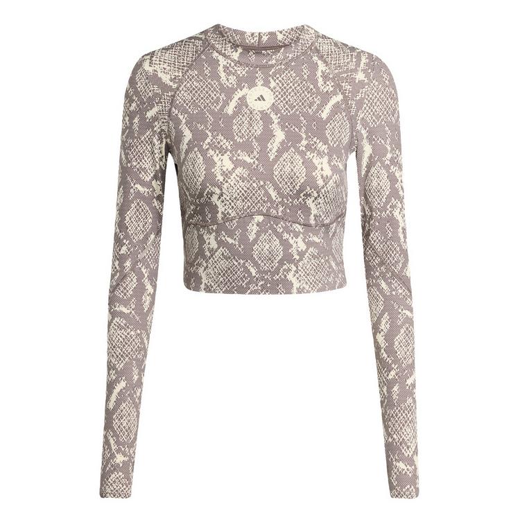 adidas adidas adidas By Stella McCartney Training Croptop Damen - Almond Milk-Smc / Charcoal - 0 | SportScheck