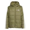 adidas Essentials 3-Streifen gef&uuml;tterte Funktionsjacke Kinder - Olive Strata / White