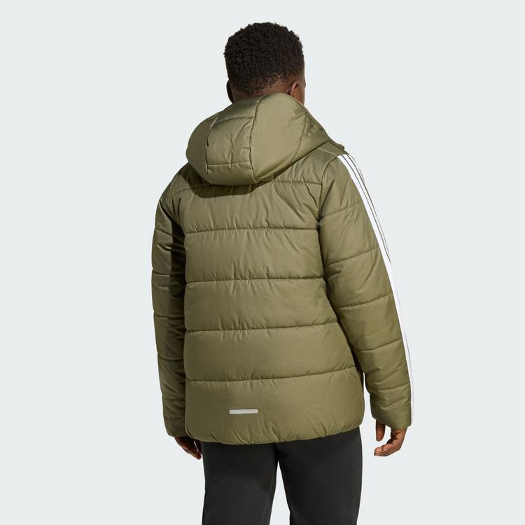 adidas adidas Essentials 3-Streifen gef&uuml;tterte Funktionsjacke Kinder - Olive Strata / White - 2 | SportScheck