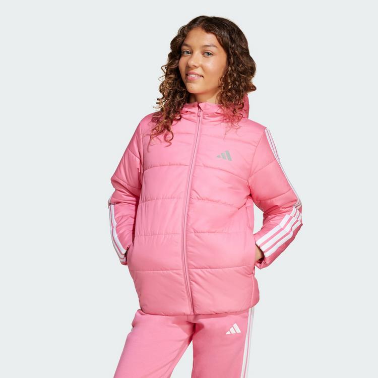 adidas adidas Essentials 3-Streifen gef&uuml;tterte Funktionsjacke Kinder - Pink Fusion / White - 0 | SportScheck