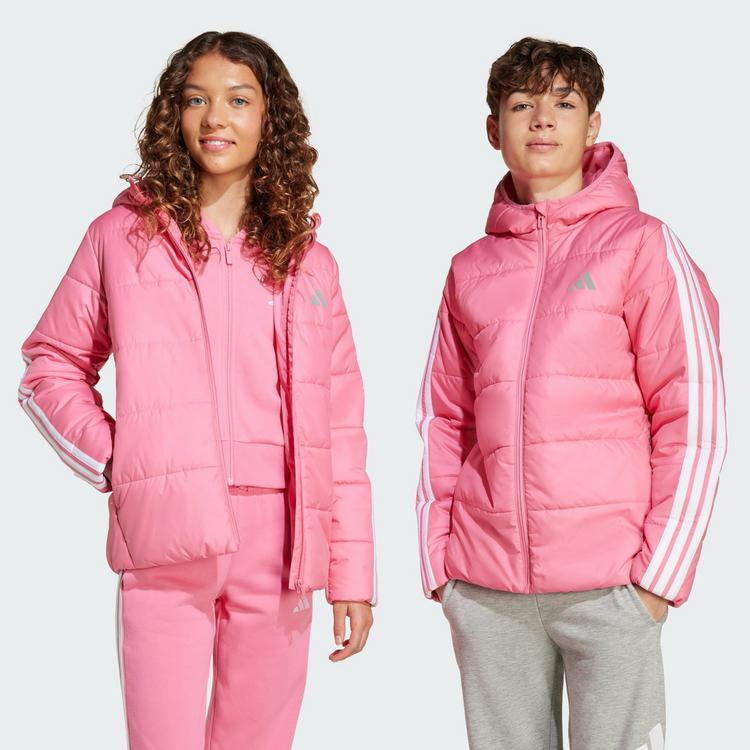 adidas adidas Essentials 3-Streifen gef&uuml;tterte Funktionsjacke Kinder - Pink Fusion / White - 1 | SportScheck