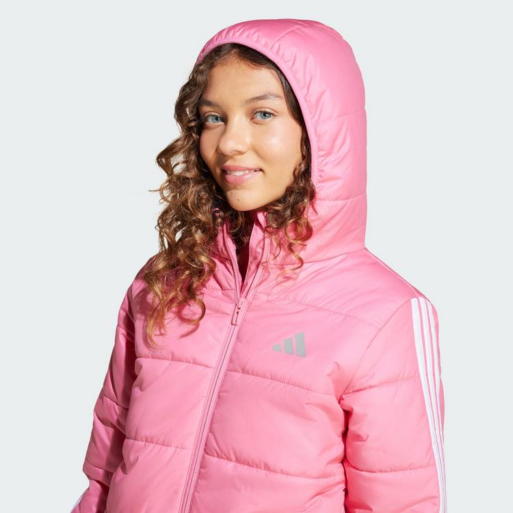 adidas adidas Essentials 3-Streifen gef&uuml;tterte Funktionsjacke Kinder - Pink Fusion / White - 0 | SportScheck