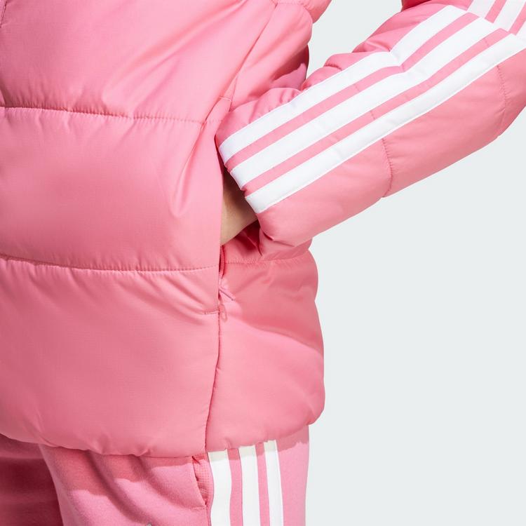 adidas adidas Essentials 3-Streifen gef&uuml;tterte Funktionsjacke Kinder - Pink Fusion / White - 1 | SportScheck